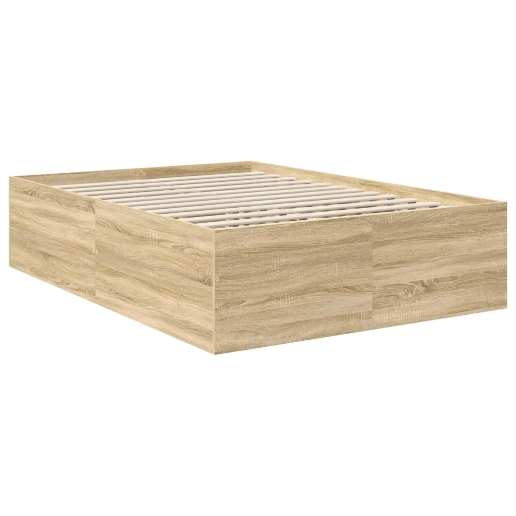 Struttura del letto con testiera Rovere Sonoma 150 x 200 cm 3408566