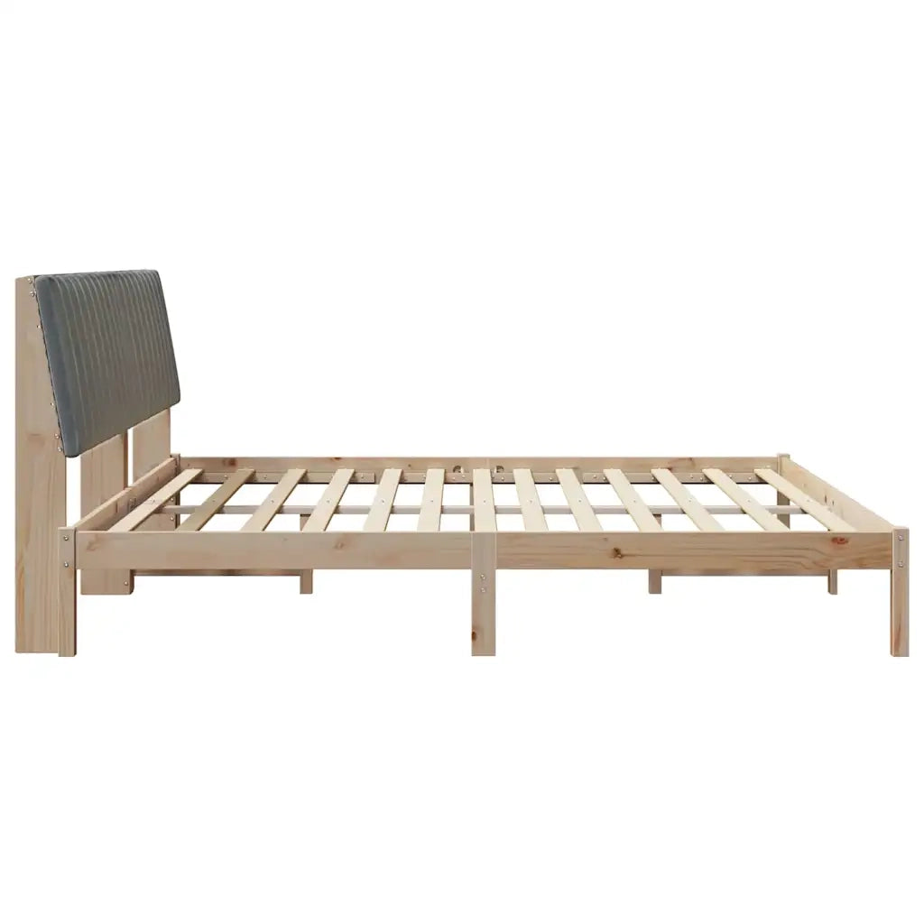 Struttura del letto Marrone 200 x 200 cm Pino massello