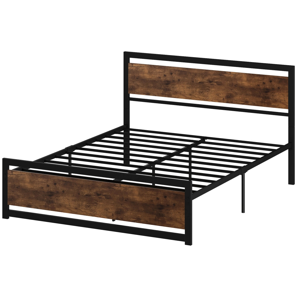 Letto Matrimoniale Struttura in Legno e Acciaio con Doghe ¨C Zephmum ¨C 160x200