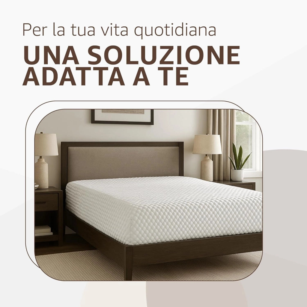 Coprimaterasso Massaggiante Matrimoniale 160x190x30 cm - Copri Materasso Anallergico Traspirante con Effetto Relax