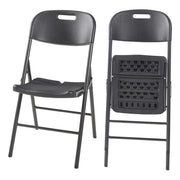 Set Ljusnarsberg di 2 Sedie Pieghevoli - Nero [en.casa]