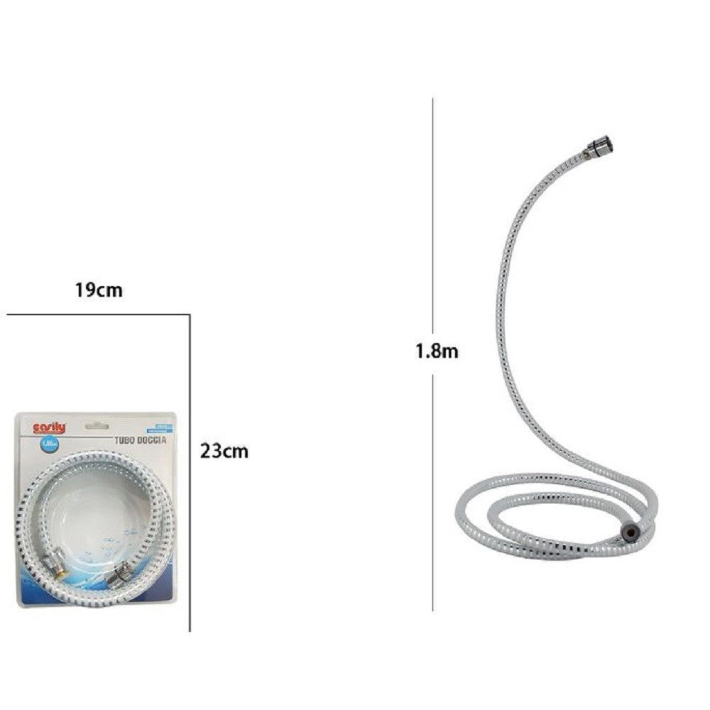 Trade Shop - Laccio Tubo Flessibile Doccia Biflex Cromo Universale Lunghezza 1,8 Metri 69225 -