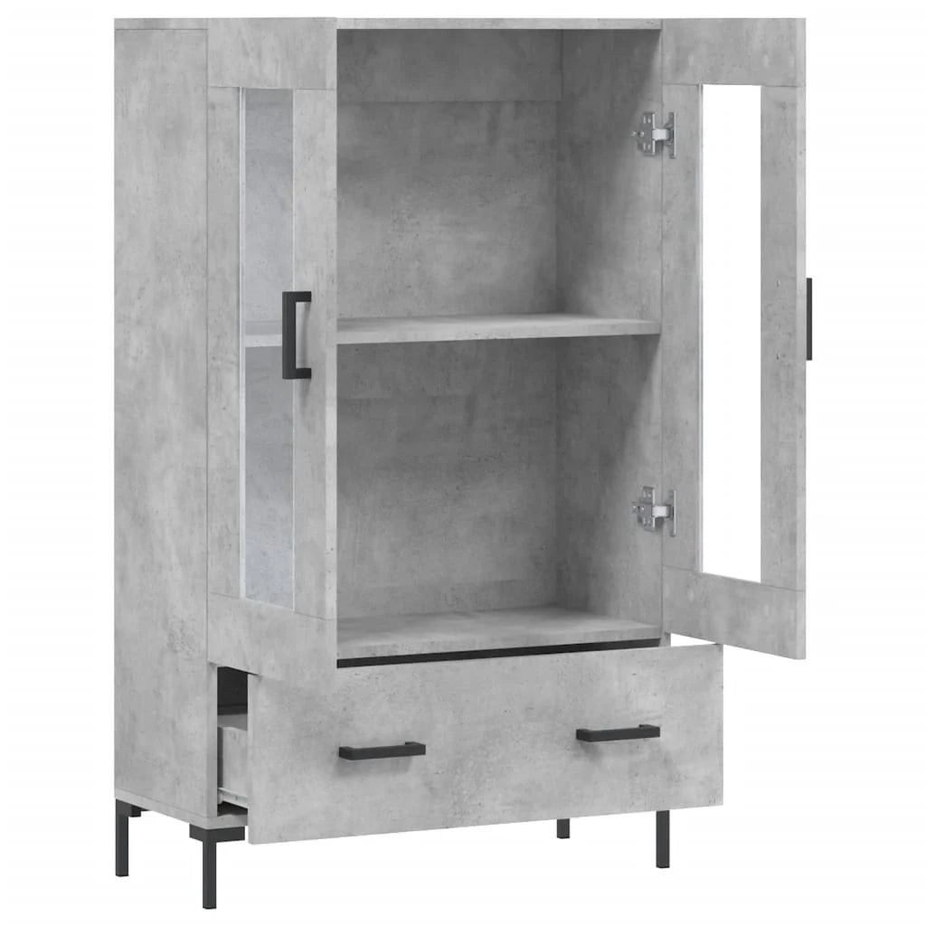 Buffet credenza cassettiera mobiletto mobile contenitore organizer cucina soggiorno salotto alto 69,5 x 31 x 115 cm legno ingegnerizzato grigio 02_0034474
