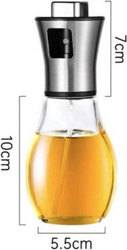 Spennello di cucina in acciaio inossidabile per bottiglie di vetro senza olio trasparente olio spennellatore senza olio per airfryer, cucina, barbecue - 304 spennello cilindrico 200ml - 17*5.5*5.5
