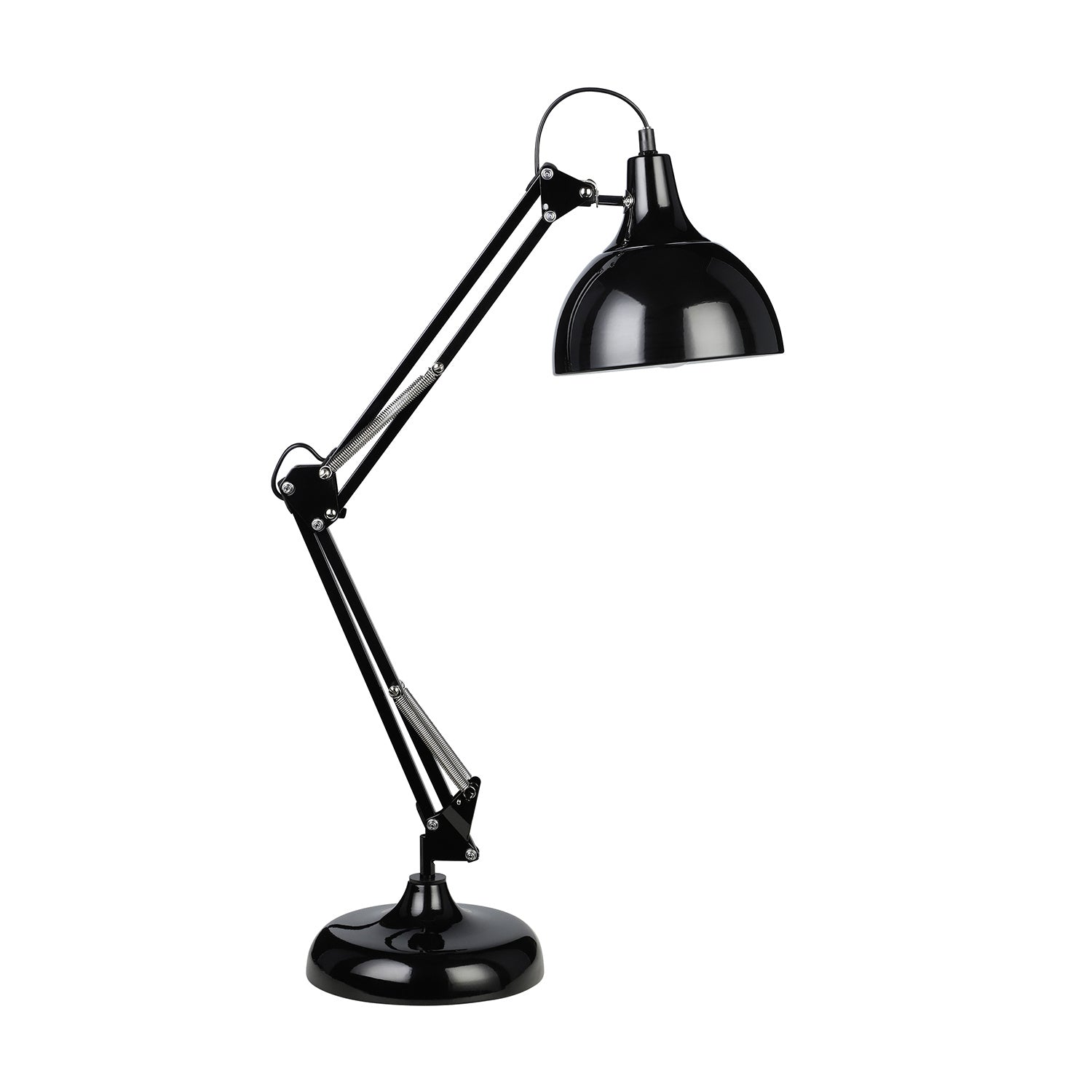 Lampada Da Tavolo Minimal Borgillio Acciaio Nero 1 Luce E27