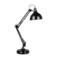 Lampada Da Tavolo Minimal Borgillio Acciaio Nero 1 Luce E27