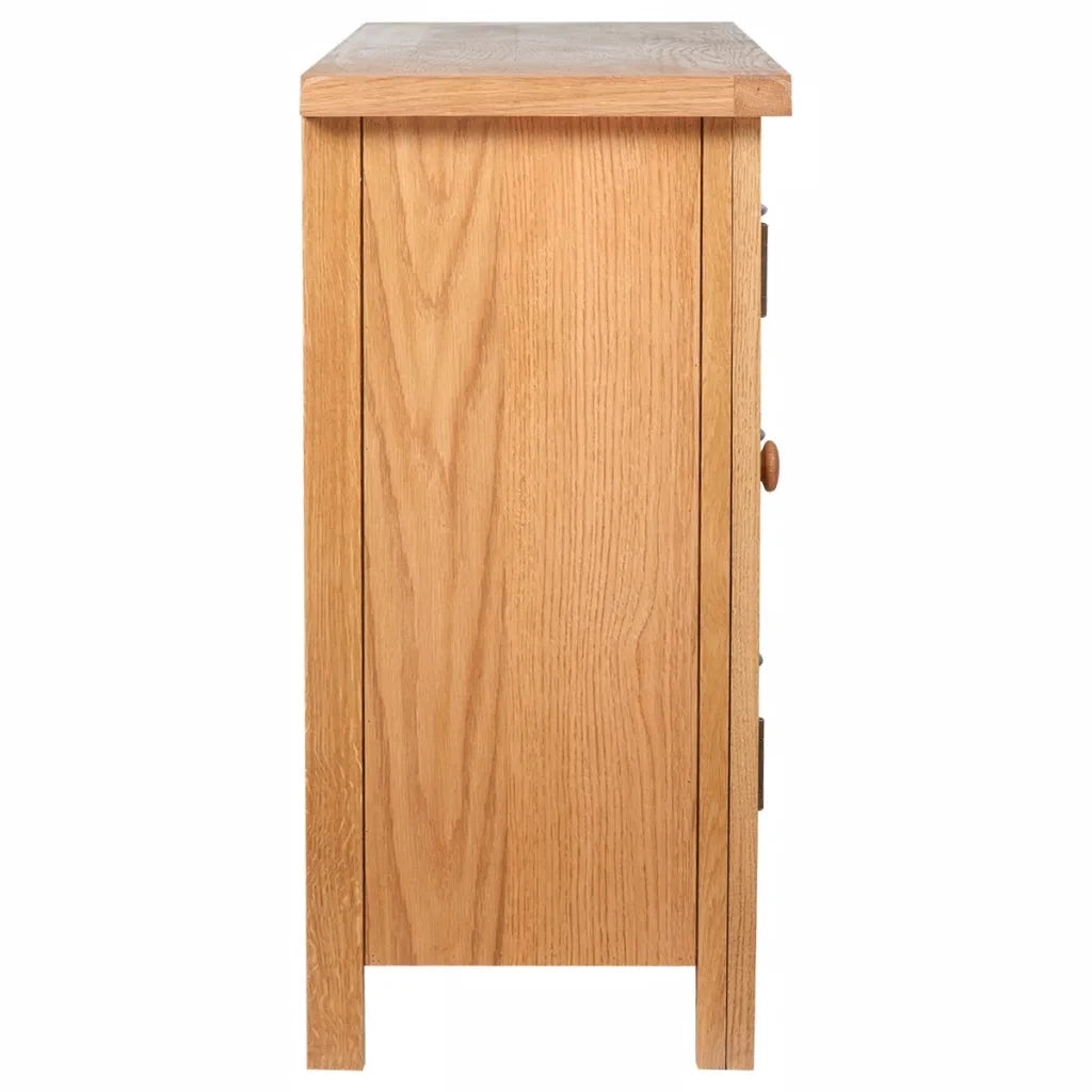 Credenza con 3 Cassetti 110x33,5x70 cm in Massello di Rovere 241677