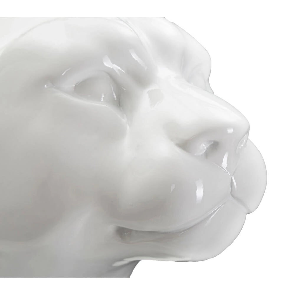Statua leopardo seduto dorato cm 27X38X74 - LEOROS