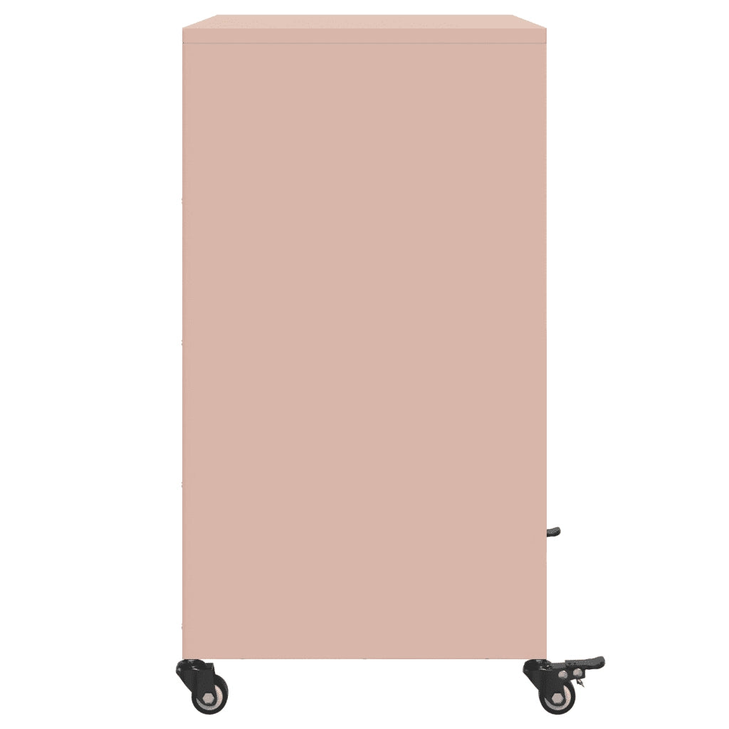 Credenza | Madia | Buffet da pranzo | Armadio da pranzo Rosa 68x39x72 cm in Acciaio