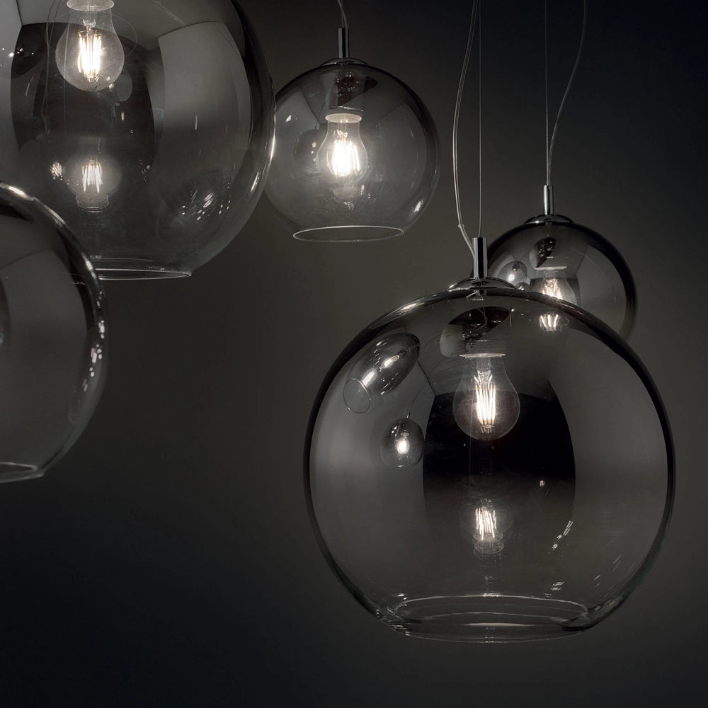 Sospensione Moderna Nemo Metallo Cromo Sfumato 1 Luce E27 D40Cm