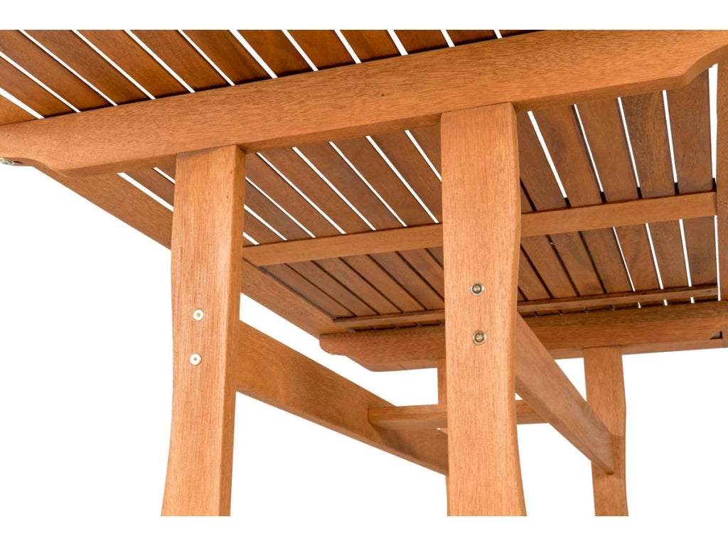 Salotto da giadino in legno esotico  "Hongkong" - Tavolino pieghevole  + 8 sedie pieghevoli