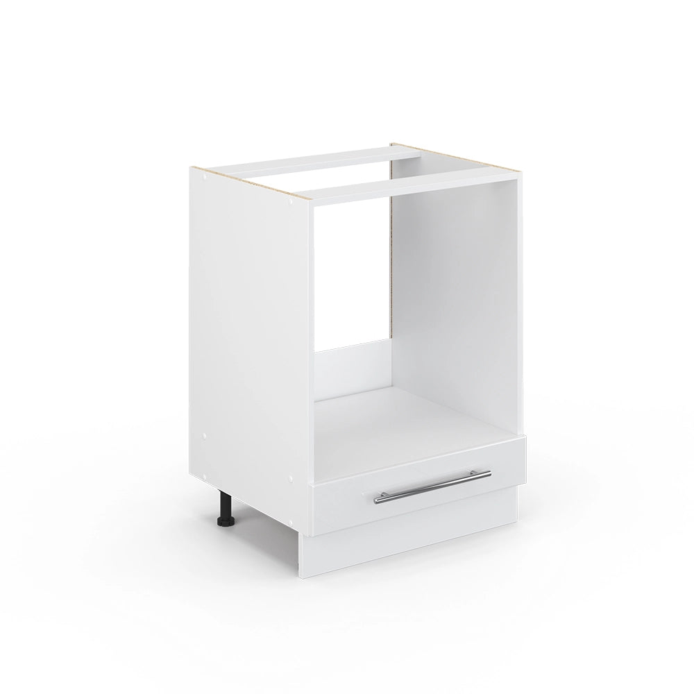 Mobile per forno da incasso Fame-Line Bianco lucido/Bianco 60 cm senza piano di lavoro Vicco