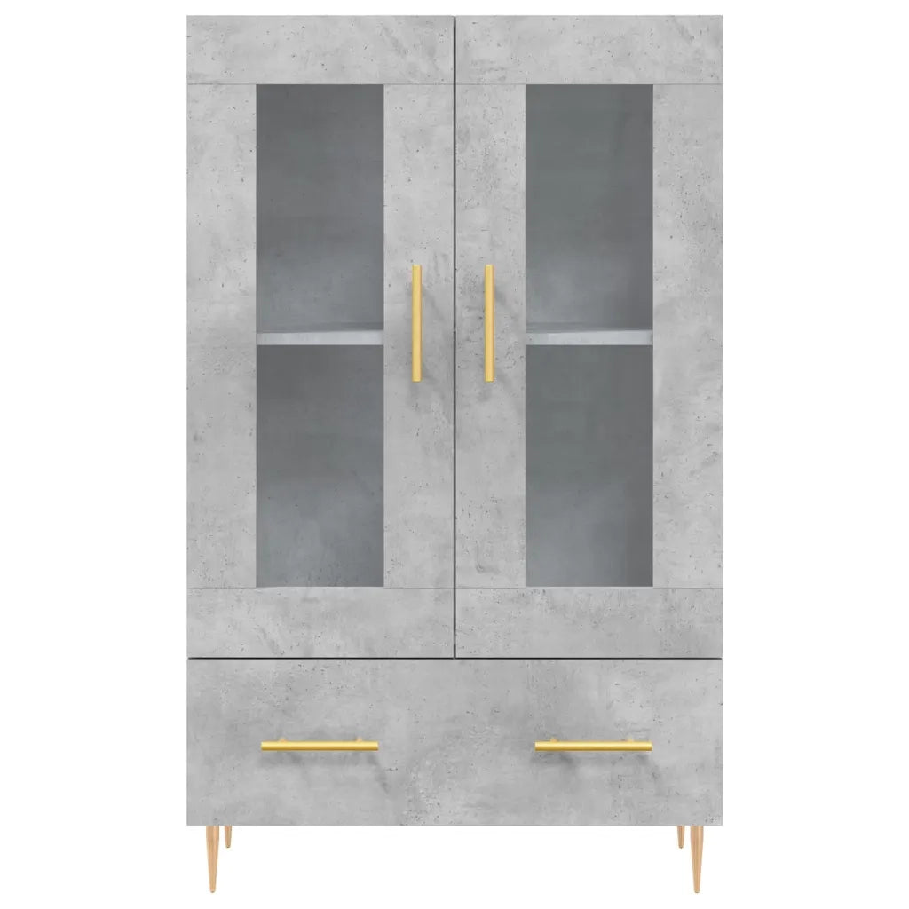 Credenza-Buffet-Armadio da cucina Grigio Cemento 69,5x31x115 cm in Legno Multistrato 109171