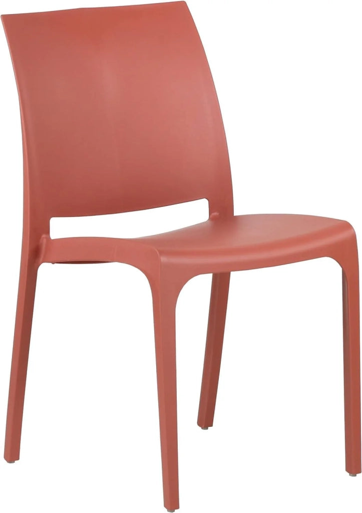 Sedia in resina impilabile made in Italy design per interno esterno SOFIA Rossa 4 pz