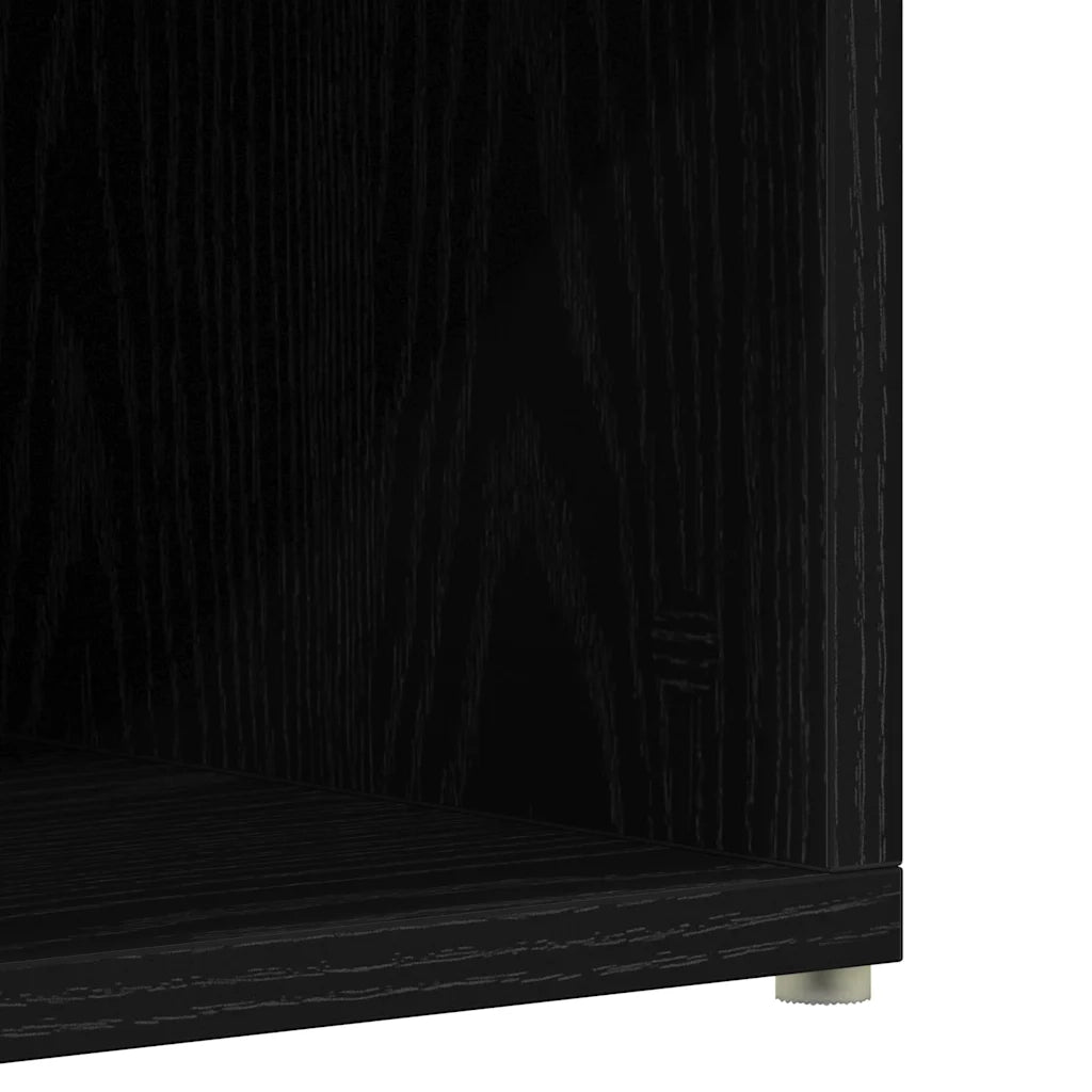 Scarpiera-Scaffale per scarpe Rovere Nero 54x34x100,5 cm in Legno Multistrato