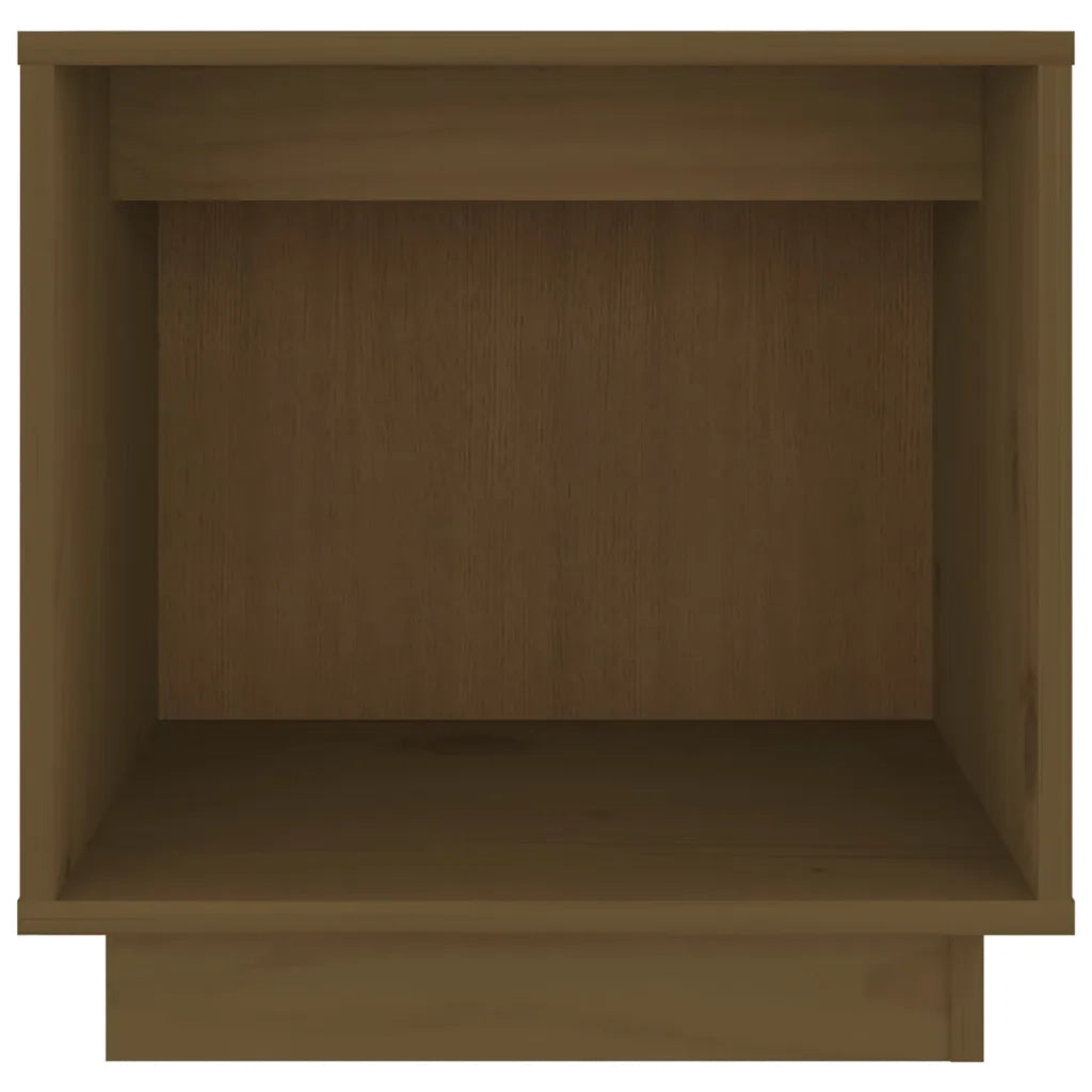 Comodino Marrone Ambra 40x30x40 cm in Legno Massello di Pino 813341