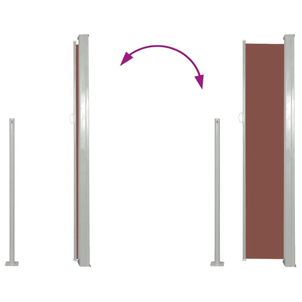 Tenda da Sole Laterale Retrattile 120 x 300 cm Marrone 45364