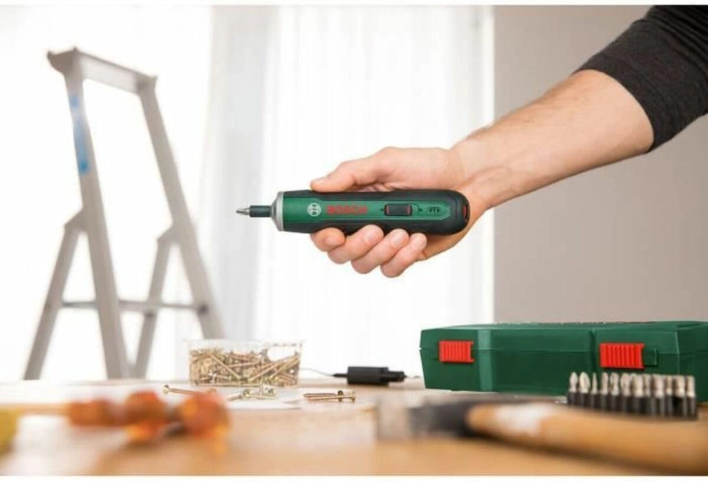 Bosch Home and Garden 06039C6000 PushDrive Cacciavite a Batteria, Batteria da 1.5 Ah, 360 giri/min a Vuoto, con Custodia, 3.6 V
