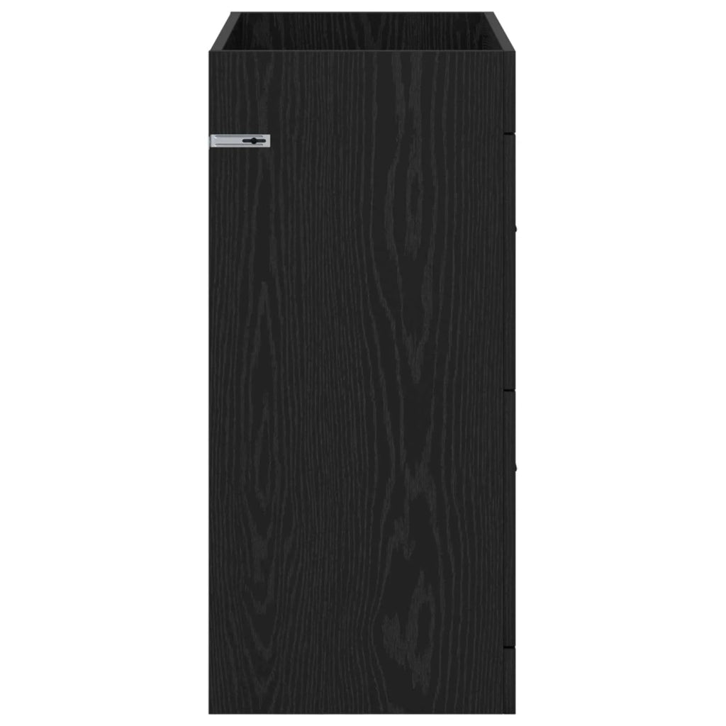 Mobiletto da Bagno Sotto Lavabo Rovere Nero 78,5 x 37,5 x 81 cm