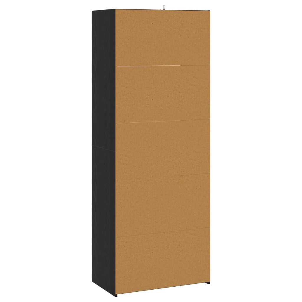 Credenza Rovere Nero 70 x 41 x 185 cm Legno ingegnerizzato 3443786