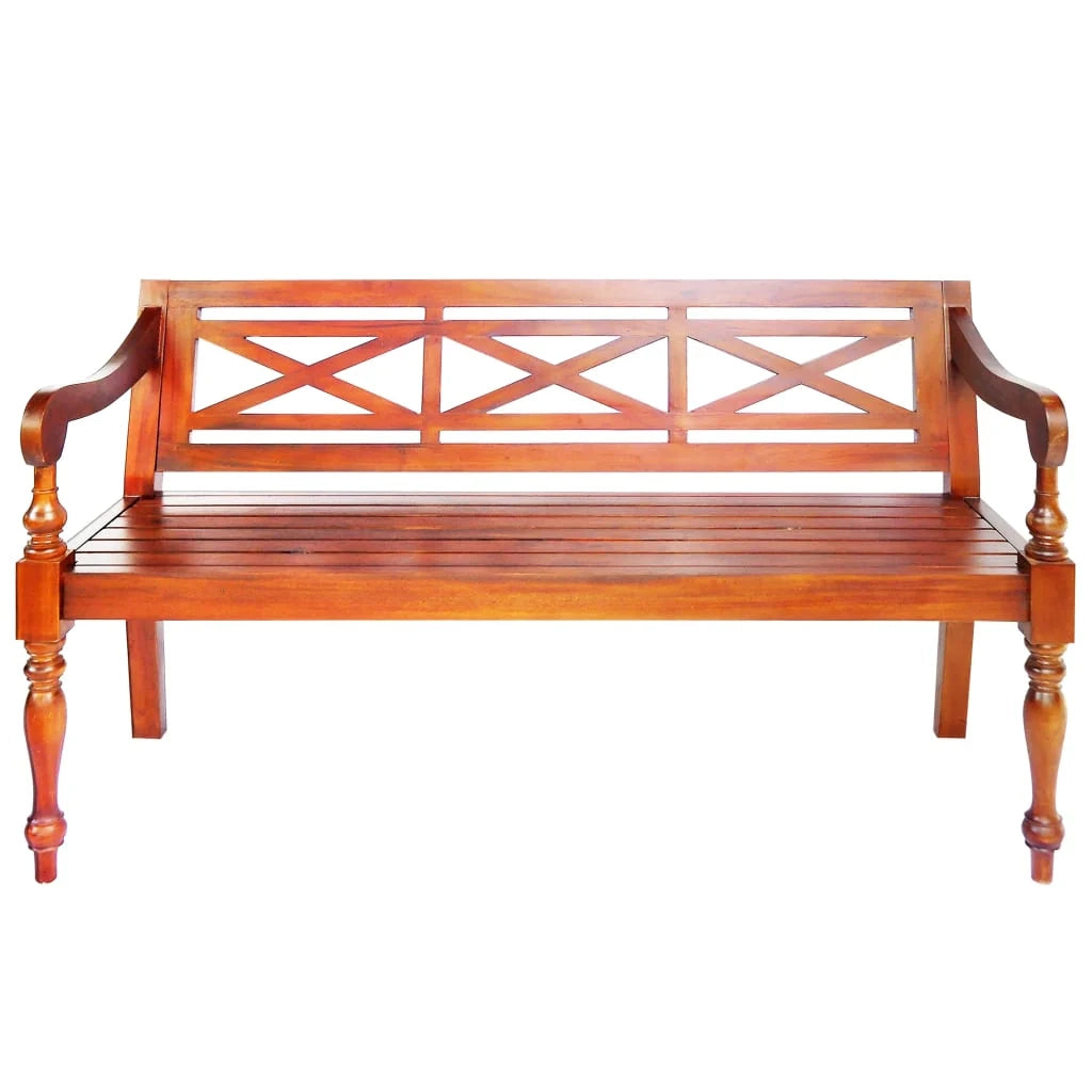 Panca/panca Batavia 123 x 50 x 81 cm legno massello di mogano marrone scuro 02_0010923
