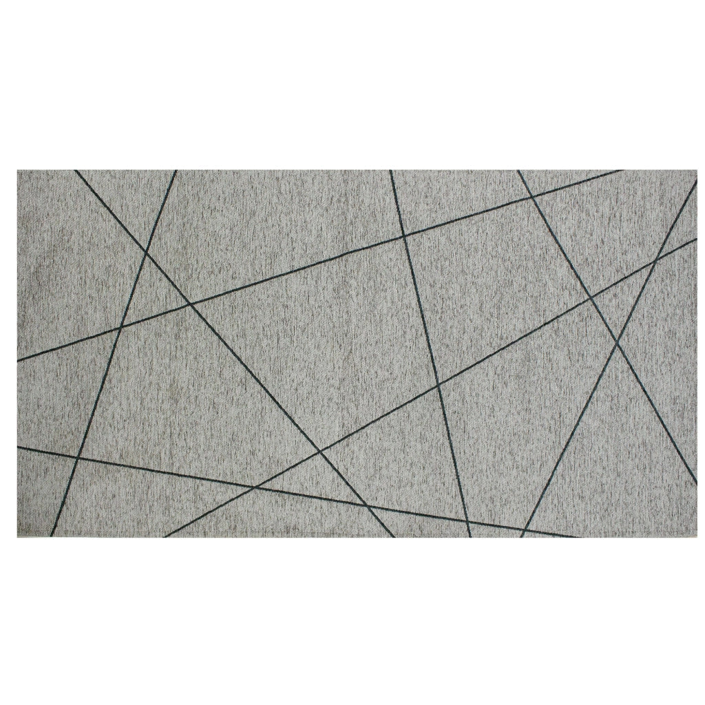 Tappeto Arredo Moderno Morbido in Ciniglia Ingresso Antiscivolo Prodotto Italiano  Soggiorno Camera Salotto Disegni Piazzati Cotone Varie Misure Grande Quarzo/Grigio - 65x300 cm