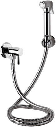 Set relax con doccetta bidet a pulsante, flessibile e rubinetto minimal all cromo