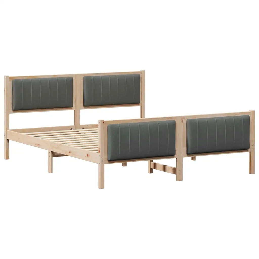 Struttura del Letto marrone e grigio scuro 160 x 200 cm 3394309