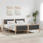 Struttura del letto Grigio scuro 160 x 200 cm Pino massello 3394279