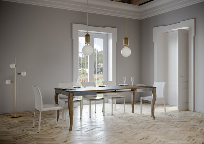 Tavolo Allungabile 120-224x90x80 cm Olanda Iron Noce