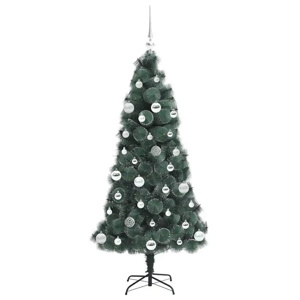 Albero di Natale | Decorazioni natalizie artificiale pre-illuminato con set di palline