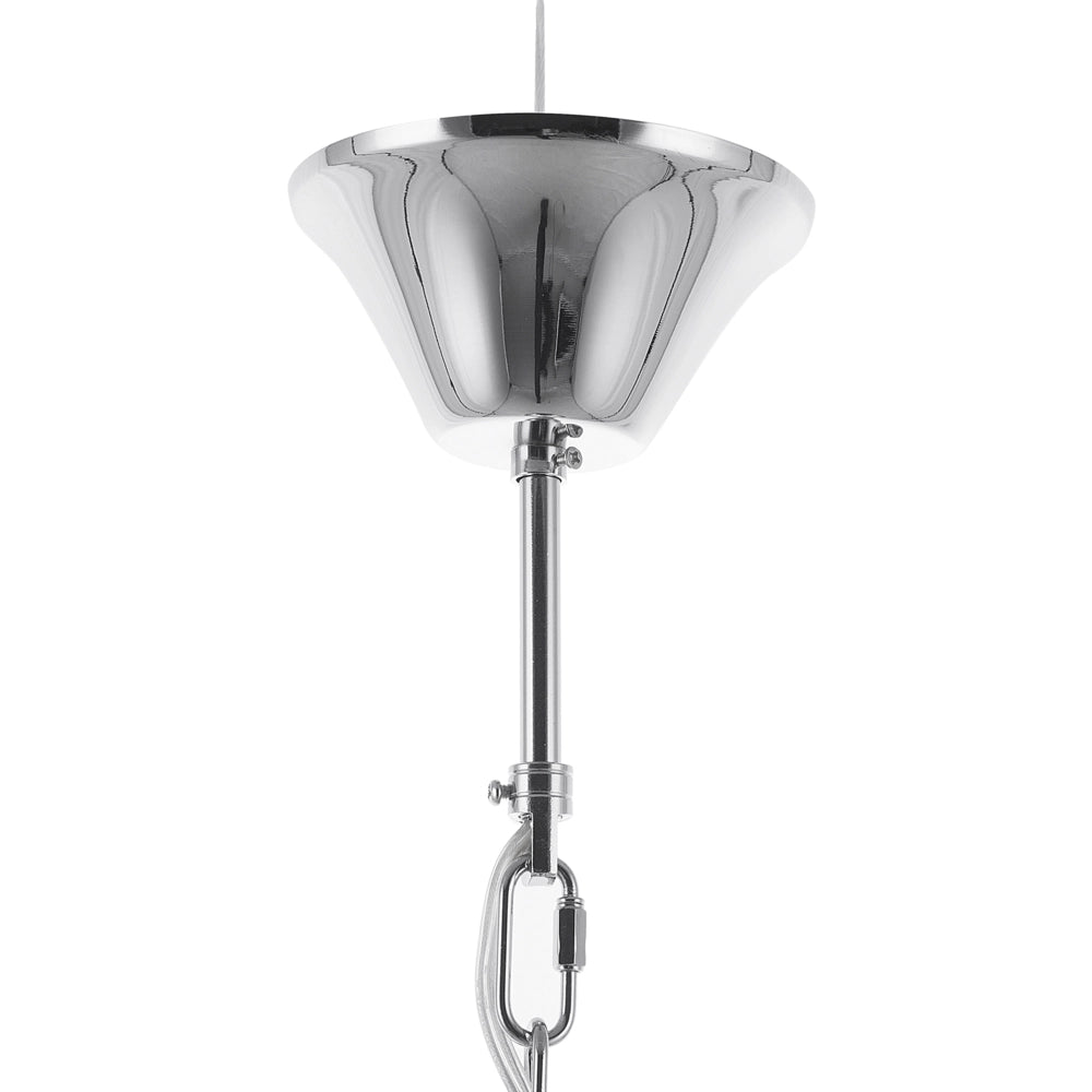 Lampada a Sospensione in Metallo Argento Cromato Task Illuminazione Industrial
