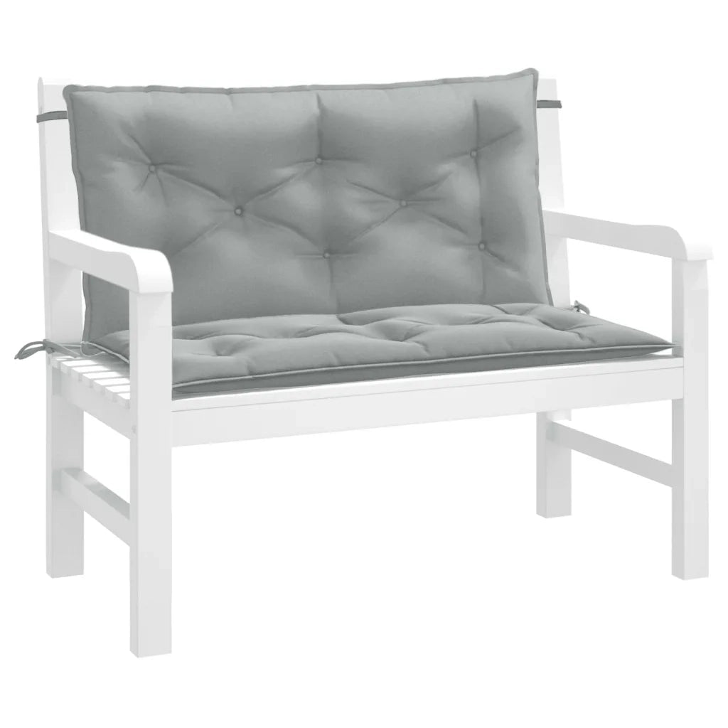 Cuscini Panca Giardino 2pz Grigio Chiaro MÃ©lange 100x50x7 cm