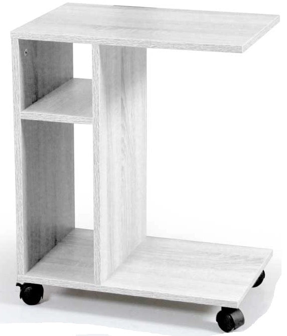 GAIA MOBILETTO CON RUOTE DA SALA 45X30XH56 CM IN COLORE BIANCO