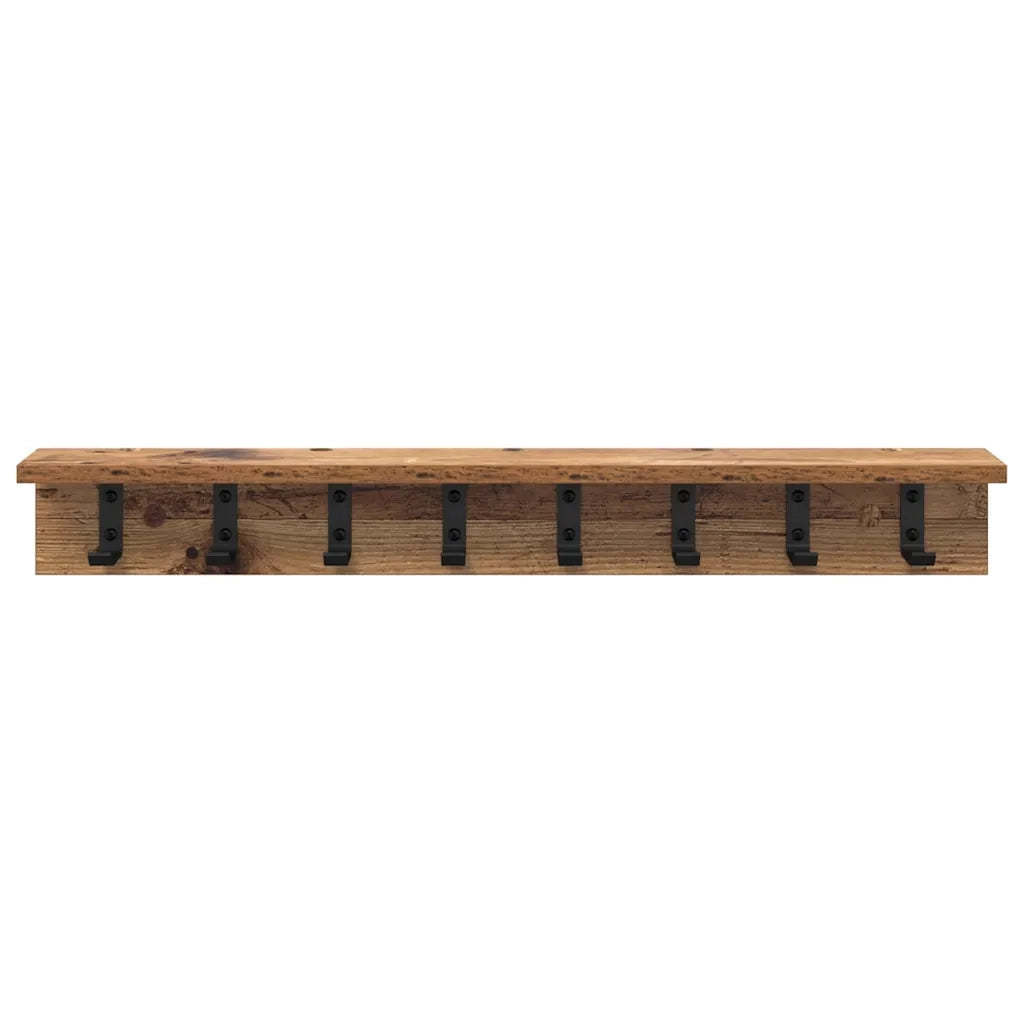 Appendiabiti a muro Legno vecchio 80 x 10,5 x 10,5 cm 874369