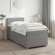 Letto box spring con materasso Grigio Chiaro 90 x 200 cm 3450860