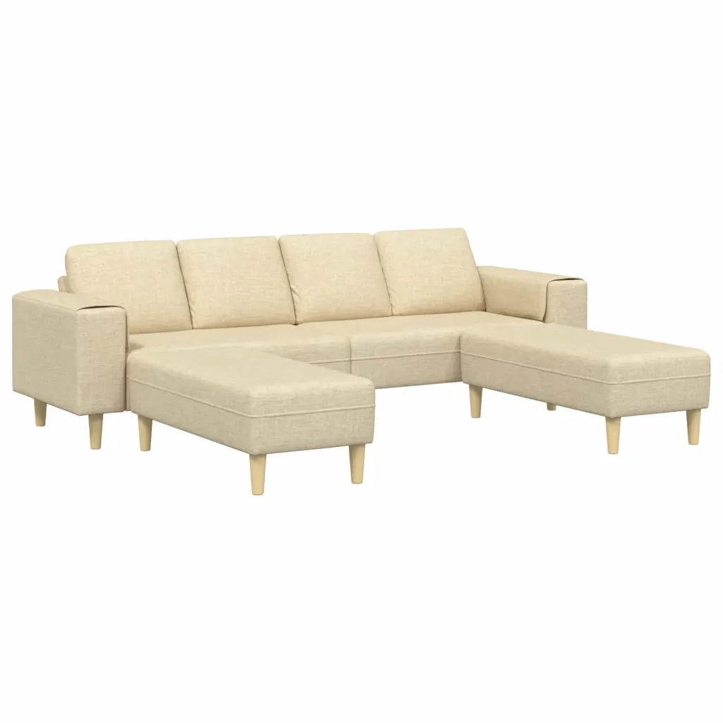 Set di divani 3 pcs Crema Tessuto