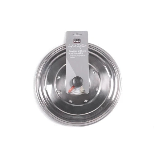 Coperchio in acciaio inox antiappannamento Home, colore grigio, 29 cm.