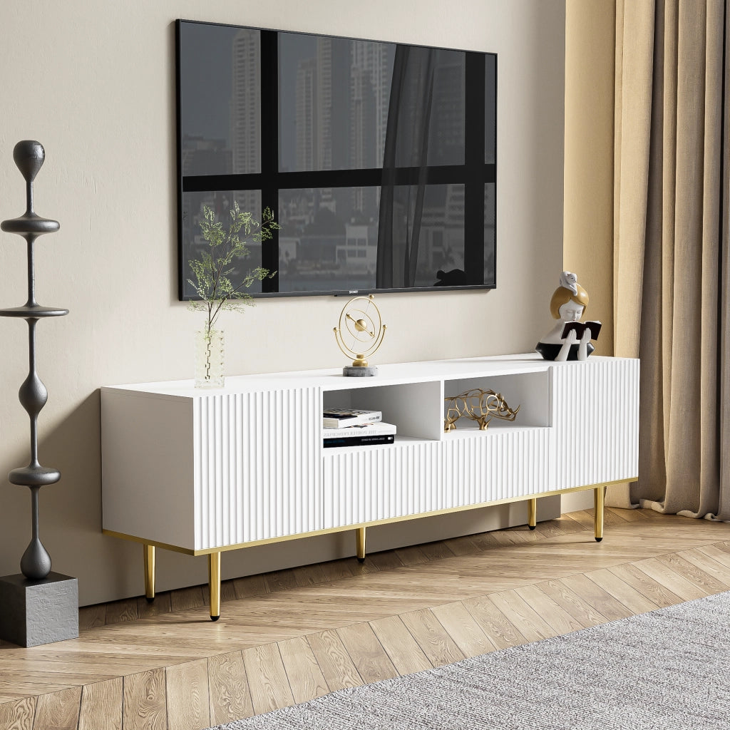 Mobile TV Moderno ¨C MINIMAL ¨C con Piedini e Bordo Dorati