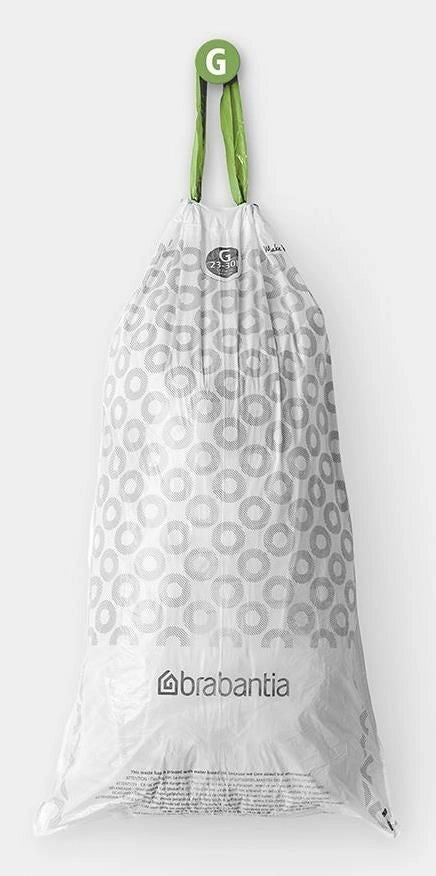 Brabantia 8710755375668 sacchetto per rifiuti 30 L Grigio, Bianco 40 pz