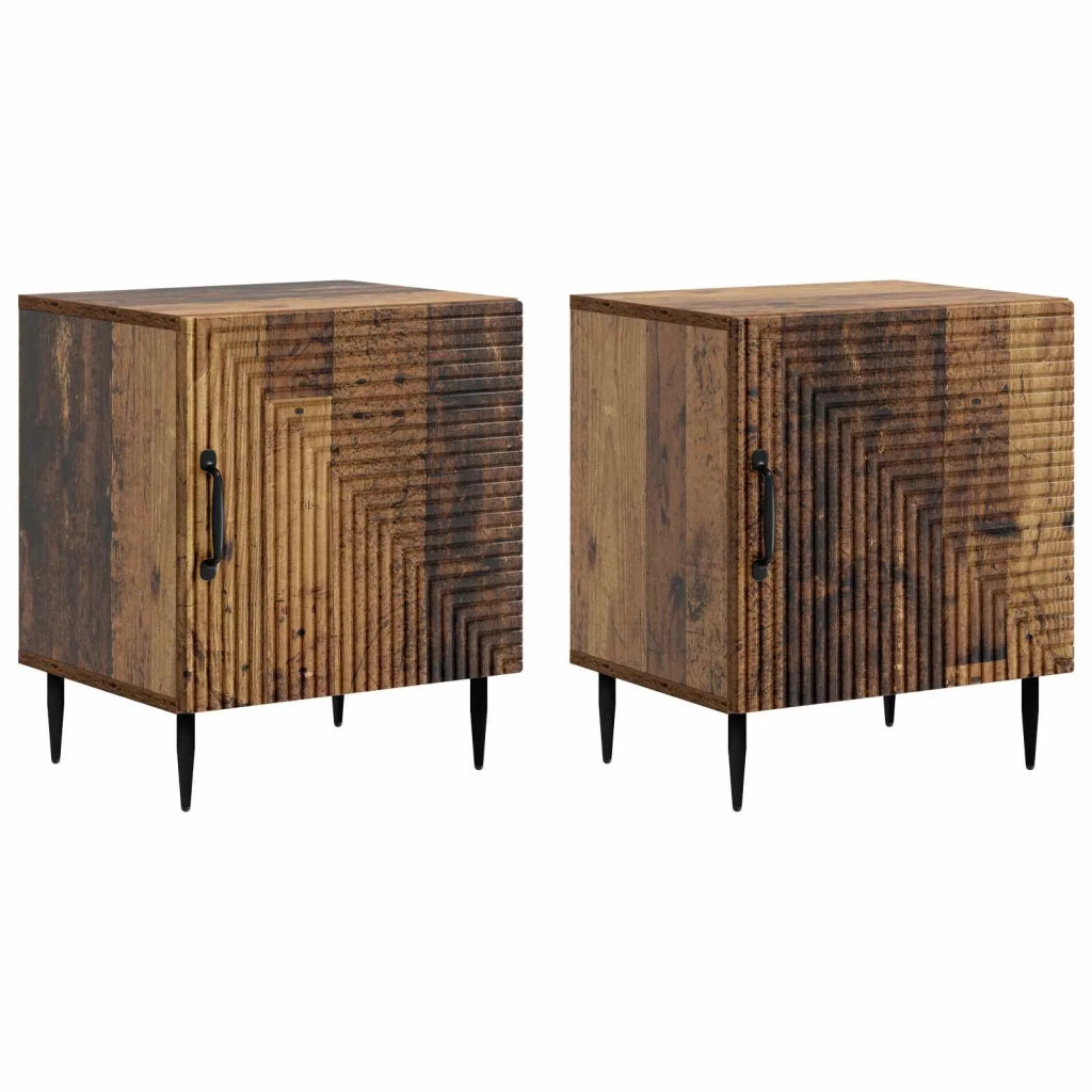 Armadio da Notte 2 pcs Legno antico 43 x 34,5 x 50 cm 894812