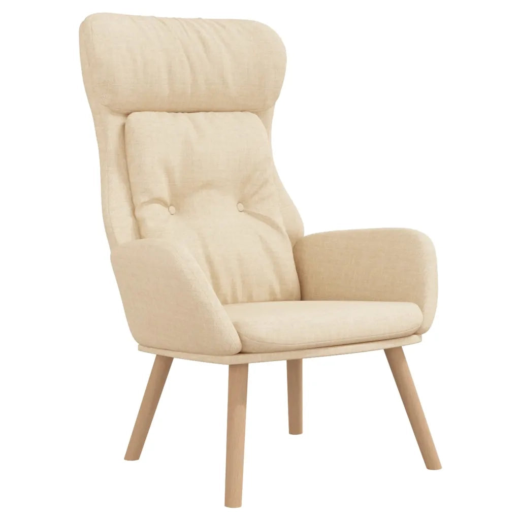 Poltrona Rilassante Crema in Tessuto 341292