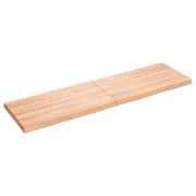 Piano Tavolo Marrone Chiaro 140x40x(2-4) cm Rovere Non Trattato 363962