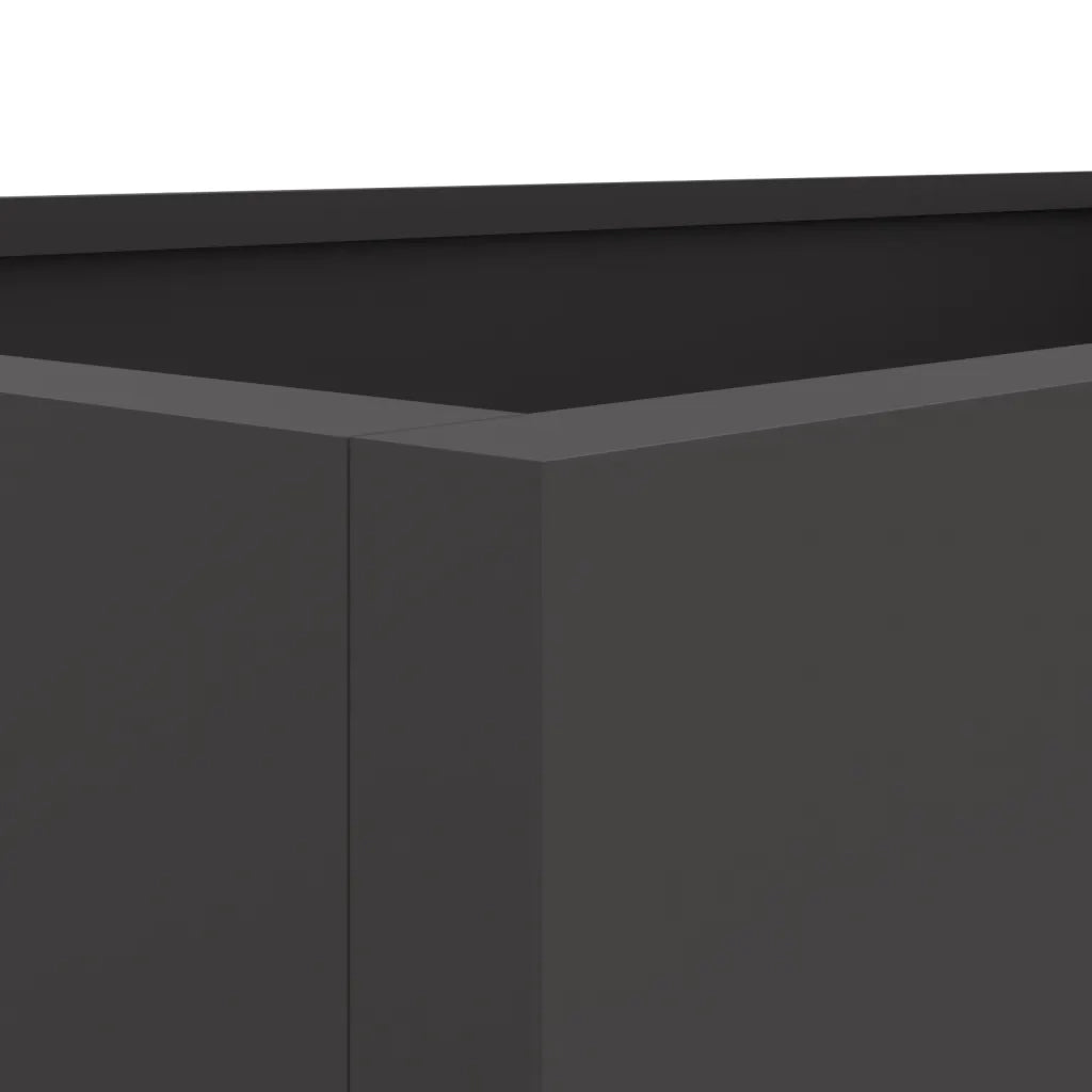Fioriera Nera 62x30x29 cm in Acciaio 841595