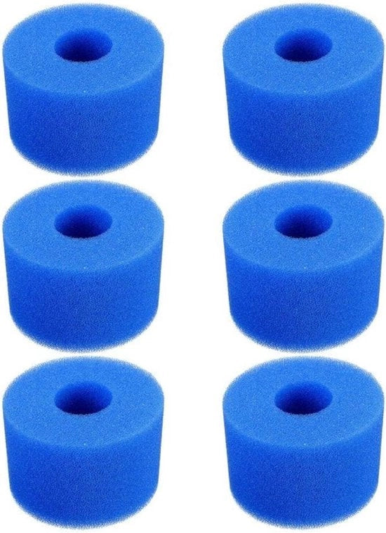 Accessori per Jacuzzi - Filtro per Jacuzzi - Filtro Tipo S1 di VI 6 pezzi - Adatto per Intex jacuzzi & Lay-z-Spa - Spongia per filtro - Manutenzione Cartridge filtro - 108*73*40mm