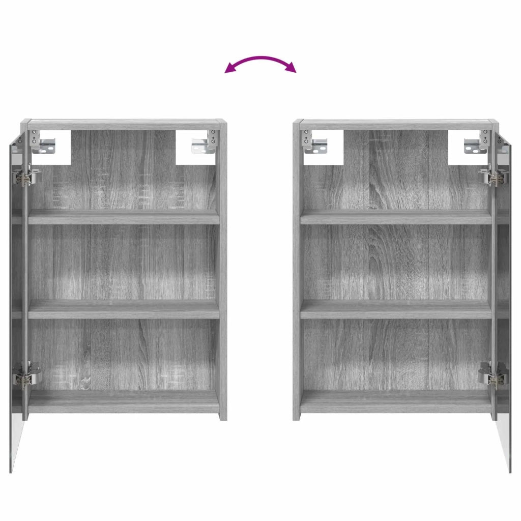 Mobiletto per specchio da bagno Grigio Sonoma 43 x 16 x 62.5 cm