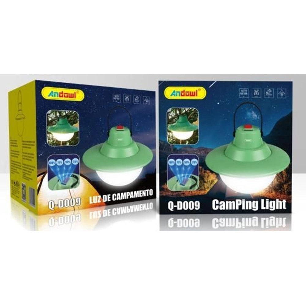Trade Shop - Lampada Lanterna Torcia A Led Bianca Sospesa Ricaricabile Portatile Per Campeggio Q-d009 -