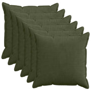 Federa 6 pz HOUTEN Verde 65 x 65 cm corduroy 921048