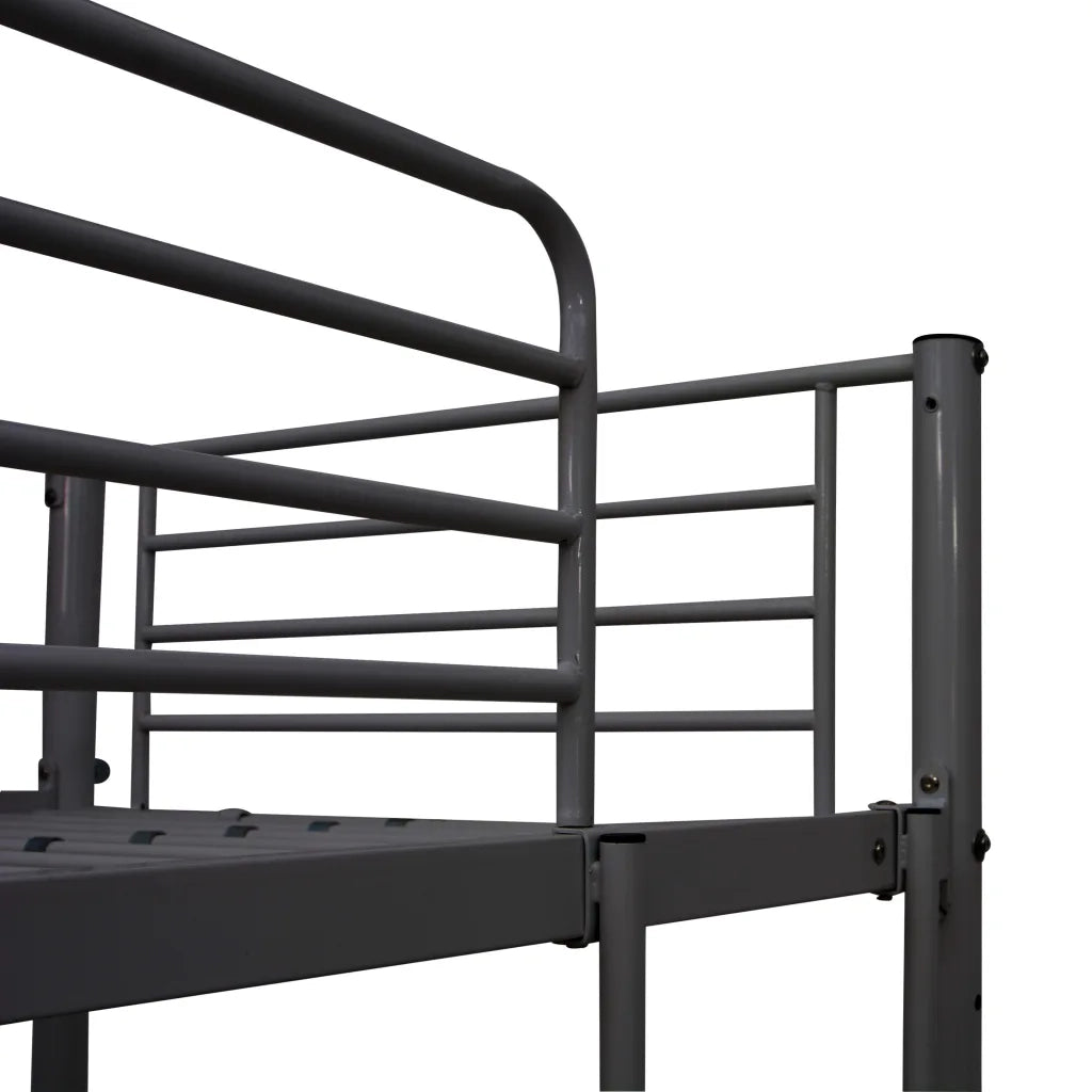 Letto a Castello con Tavolino Grigio in Metallo 90x200 cm cod mxl 48733