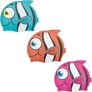 Trade Shop - Cuffia Da Nuoto Mare Piscina 3 Fantasie Assortite Kid In Silicone 3+ Anni 26025 -